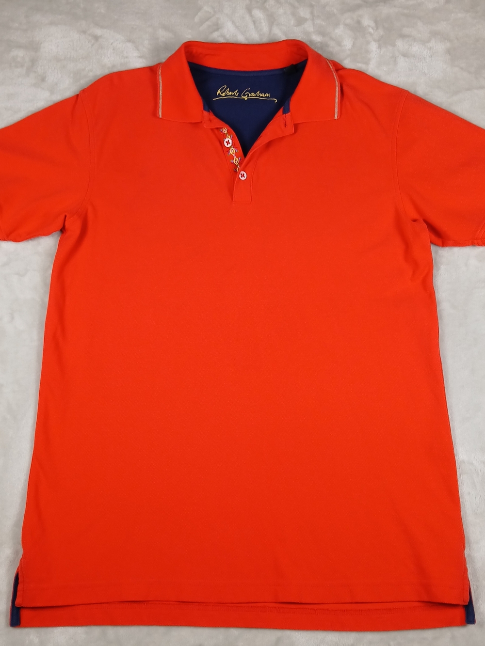 Robert Graham Polo Shirt S Men's Orange